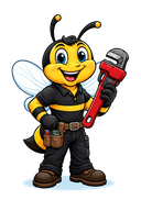 Plumble Bee, the everyday Biz-E-Bee tradesbee mascot for drains and routine plumbing